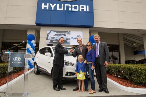 現(xiàn)代氫燃料電池車(chē)在美上市 加氣10分鐘