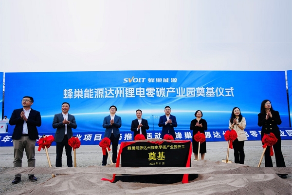 總投資170億元！蜂巢能源達(dá)州鋰電零碳產(chǎn)業(yè)園開工