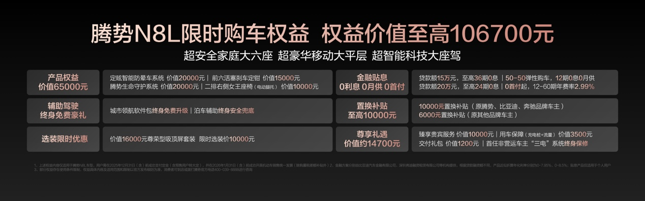 騰勢N8L正式上市 騰勢N8L正式上市