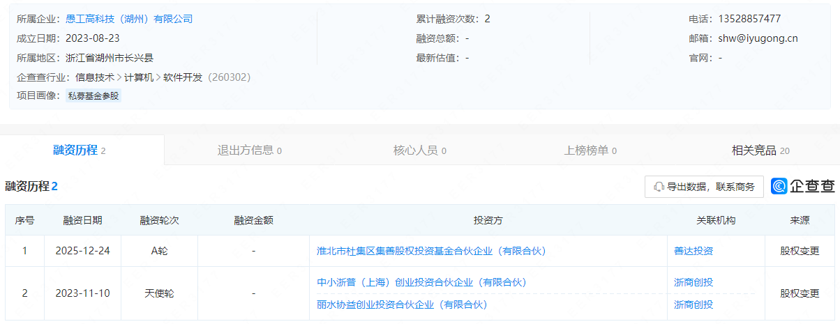 愚工高科技（湖州）有限公司