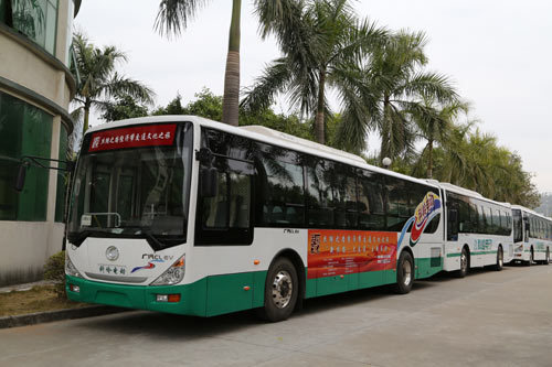 僑興科嶺增程式電動客車?？吭趦S興集團惠州總部