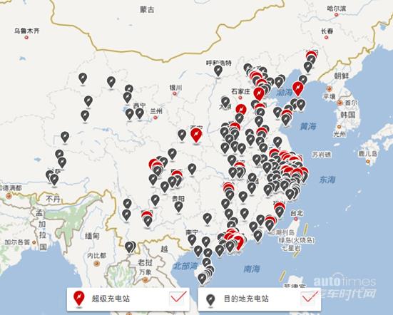 特斯拉2015年超級充電網(wǎng)建設(shè)規(guī)劃 重點(diǎn)投放七站點(diǎn)