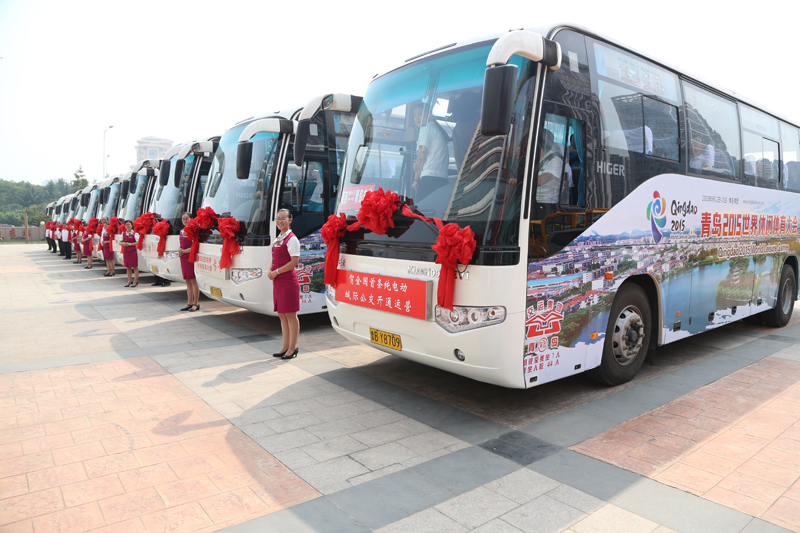 青島至萊西全國首條純電動城際公交線路 休體大會專號開通 青島至萊西全國首條純電動城際公交線路 休體大會專號開通