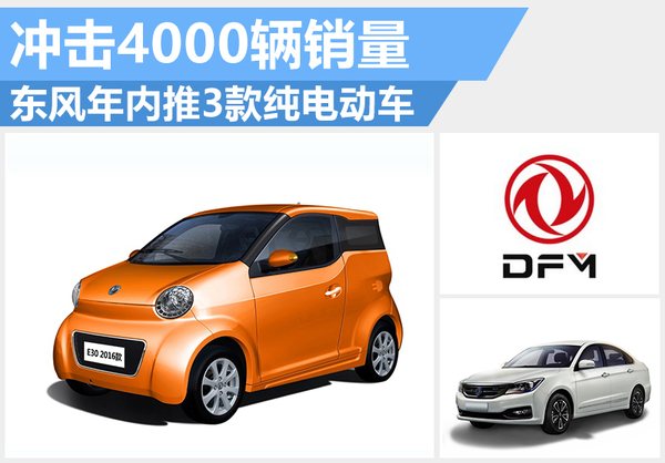 東風汽車年內推3款純電動車 沖擊4000輛銷量