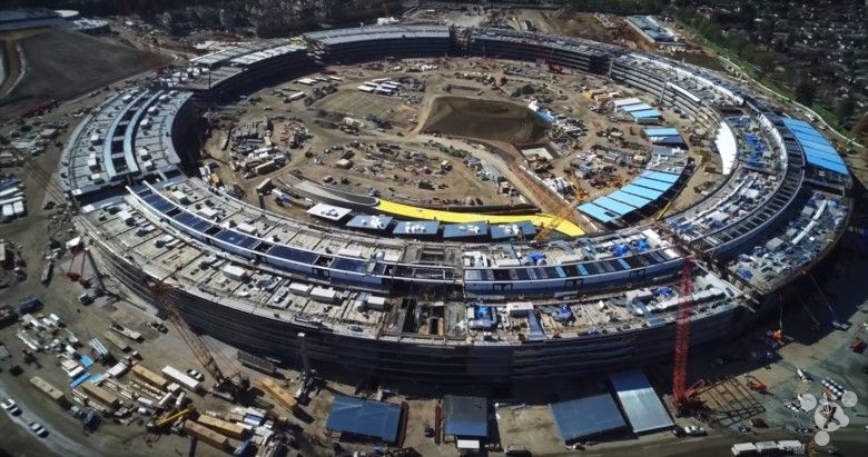 又航拍蘋果新總部大樓 工程在有條不紊進(jìn)行 又航拍蘋果新總部大樓 工程在有條不紊進(jìn)行