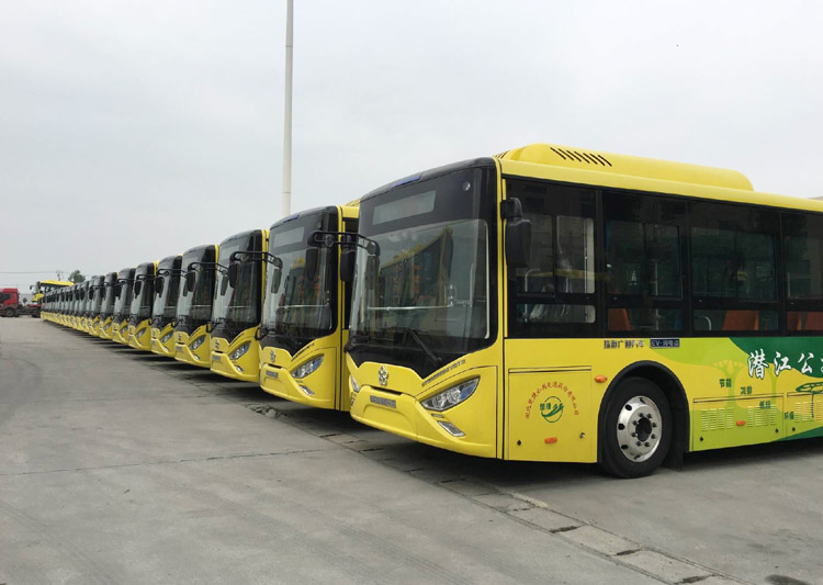 150輛銀隆純電動客車運抵湖北潛江 7月中旬將投入運營