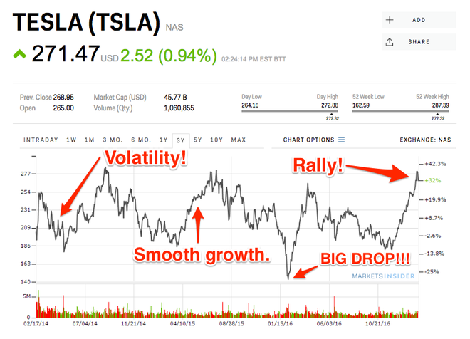 股價大跌而處變不驚 特斯拉為何坐得住？