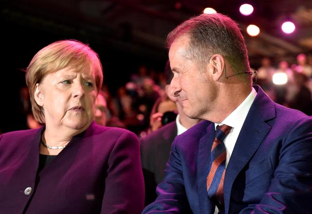 大眾集團ID.3電動車舉行投產儀式 德國總理默克爾出席