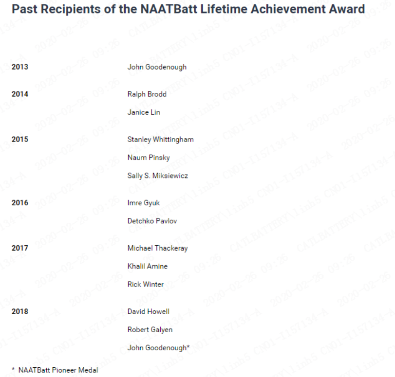 寧德時(shí)代曾毓群獲美國(guó)國(guó)家先進(jìn)技術(shù)電池聯(lián)盟終身成就獎(jiǎng)