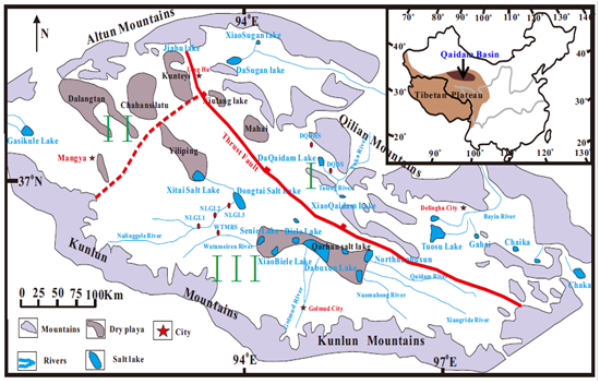 柴達(dá)木盆地鹽湖鋰同位素分區(qū) 柴達(dá)木盆地鹽湖鋰同位素分區(qū)