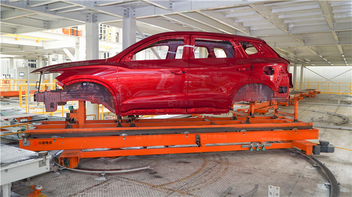 中鼎集成主導(dǎo)負(fù)責(zé)比亞迪西安工廠內(nèi)彩車身智能物流系統(tǒng)建設(shè)