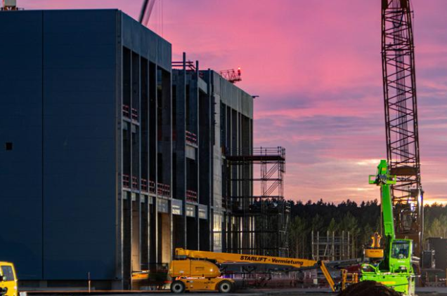 圖注：特斯拉柏林工廠建設現場