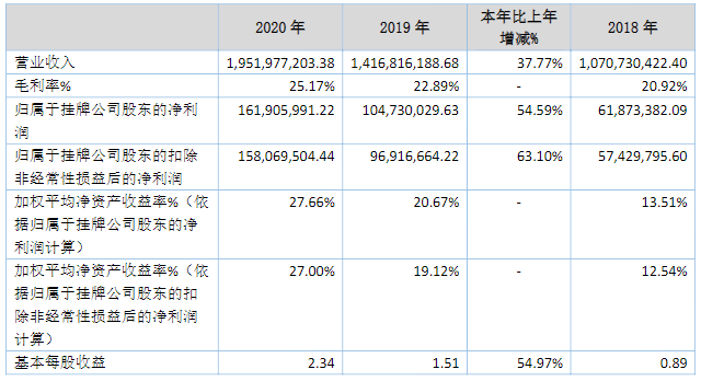 長虹能源2018-2020年會計數據（單位/元）