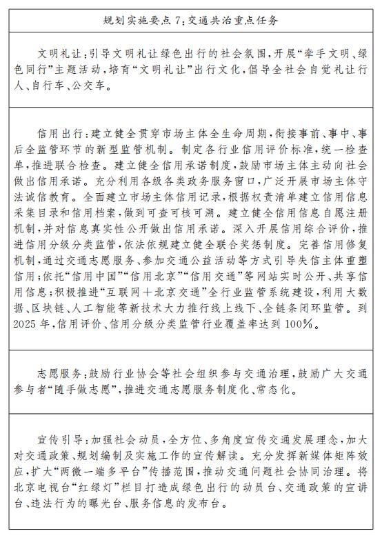 規(guī)劃實施要點7：交通共治重點任務(wù)