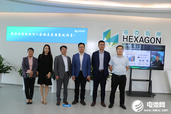 中關(guān)村新型電池技術(shù)創(chuàng)新聯(lián)盟秘書長(zhǎng)于清教一行參觀考察?？怂箍抵圃熘悄? /></p><p style=