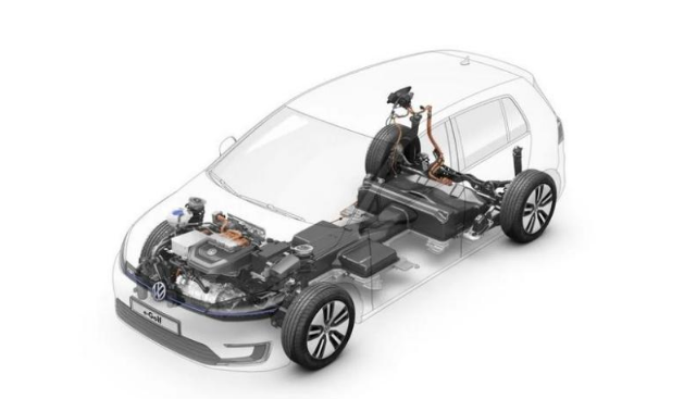 （配圖：油改電車(chē)型的典型底盤(pán)）