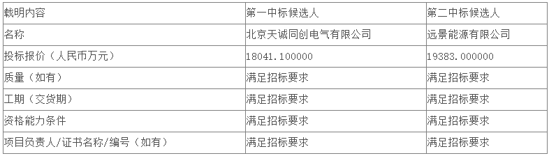 國華投資2024年第一批儲能系統設備集中采購公開招標中標候選人公示