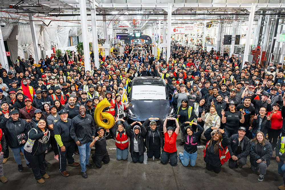 全球第600萬輛特斯拉在弗里蒙特工廠正式下線 全球第600萬輛特斯拉在弗里蒙特工廠正式下線