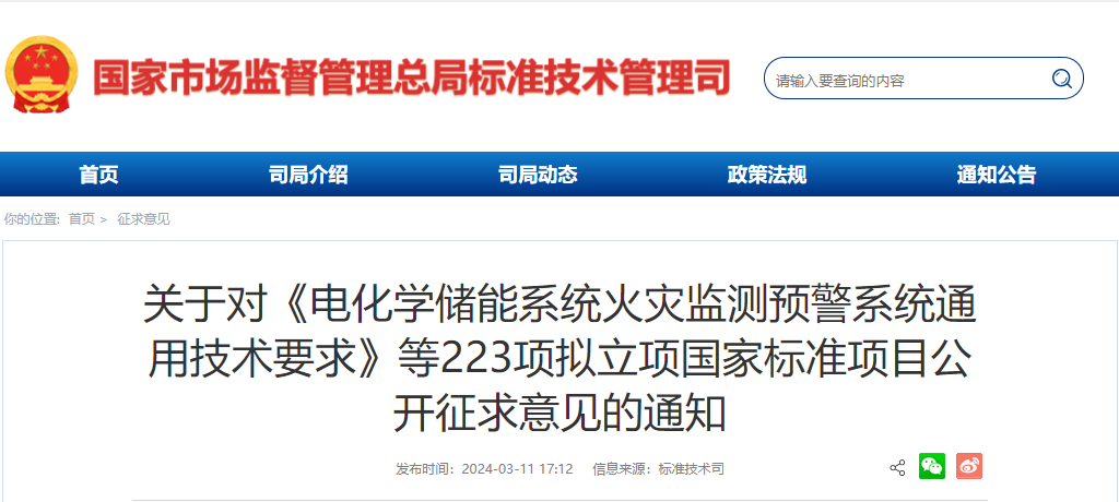 立項公示！創(chuàng)為科技起草電化學(xué)儲能系統(tǒng)領(lǐng)域國標