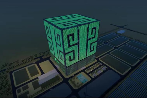 100MWh重力儲能示范項目示意圖 圖/中國天楹 100MWh重力儲能示范項目示意圖 圖/中國天楹