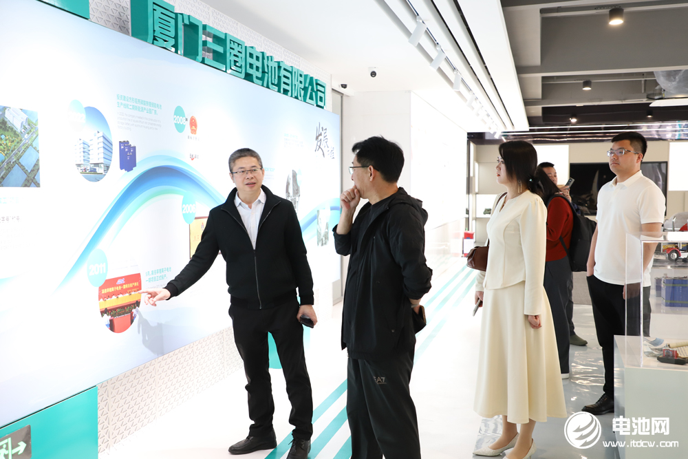 中國電池新能源產業鏈調研采訪團一行參觀考察三圈電池