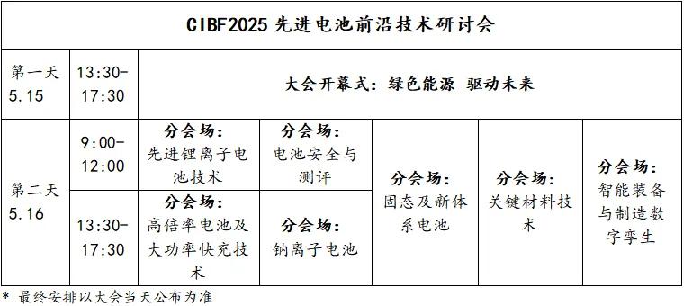 CIBF 2025先進電池前沿技術研討會即將開幕(附詳細會議日程) CIBF 2025先進電池前沿技術研討會即將開幕(附詳細會議日程)